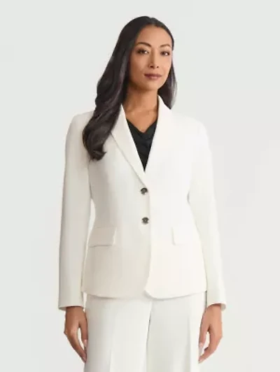 Petite Crepe Two Button Jacket