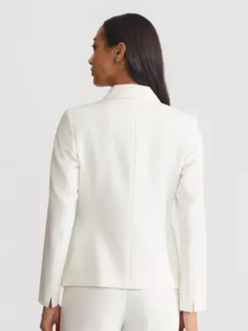 Petite Crepe Two Button Jacket