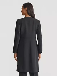 Women's Stretch Crepe Topper with Piping