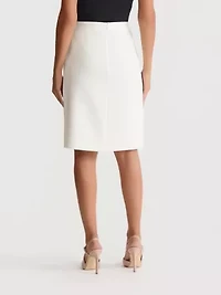 Women's Stretch Crepe Box Pleat Skirt