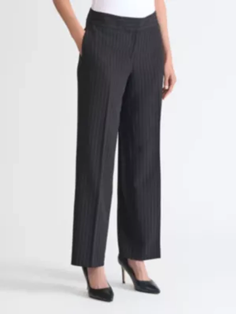 Women's Pinstripe Wide Leg Pant