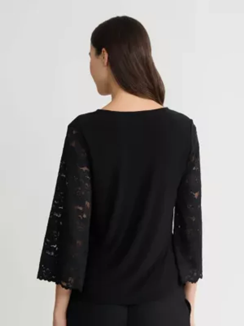 MISSY LACE BELL SLEEVE KNIT TOP