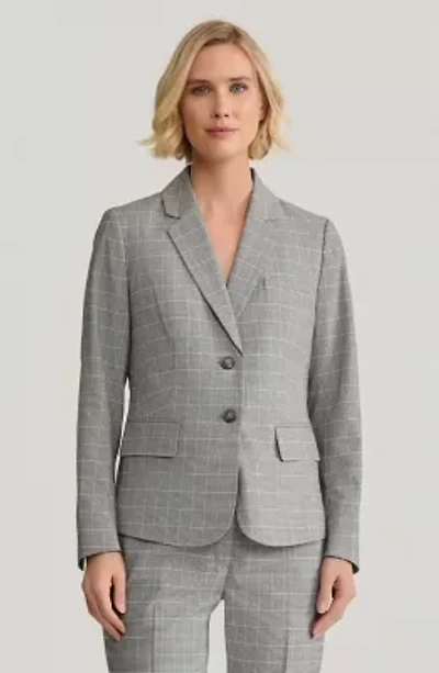 Plaid 2 Button 3 Pocket Jacket