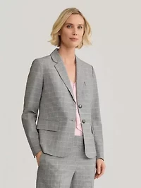 Plaid 2 Button 3 Pocket Jacket