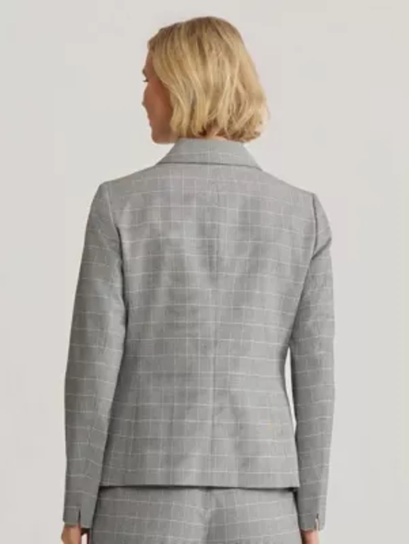 Plaid 2 Button 3 Pocket Jacket