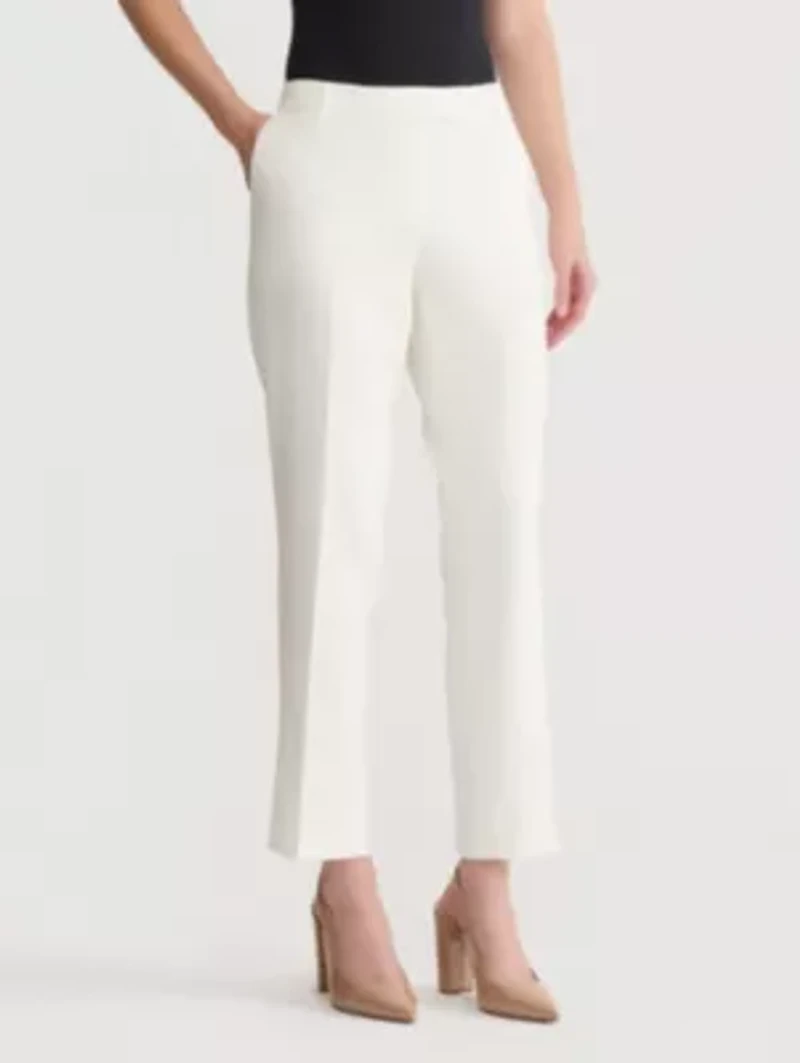 Stretch Crepe Extend Tab Straight Leg Pant