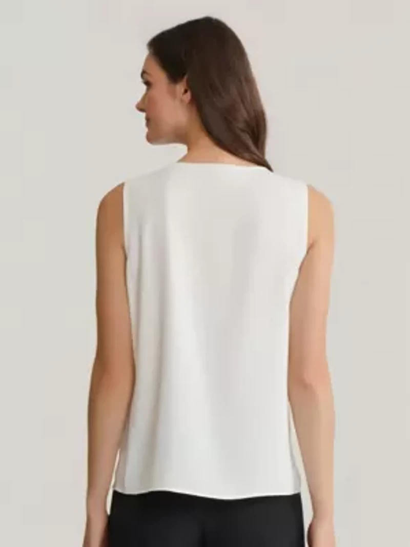 Cascade Blouse With Ruffle Front