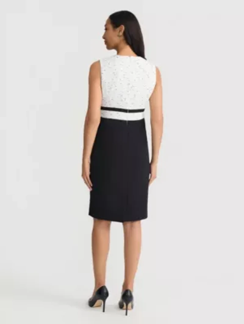 Women's Sheath Dress with Framing