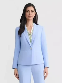 Petite Seamed One Button Jacket