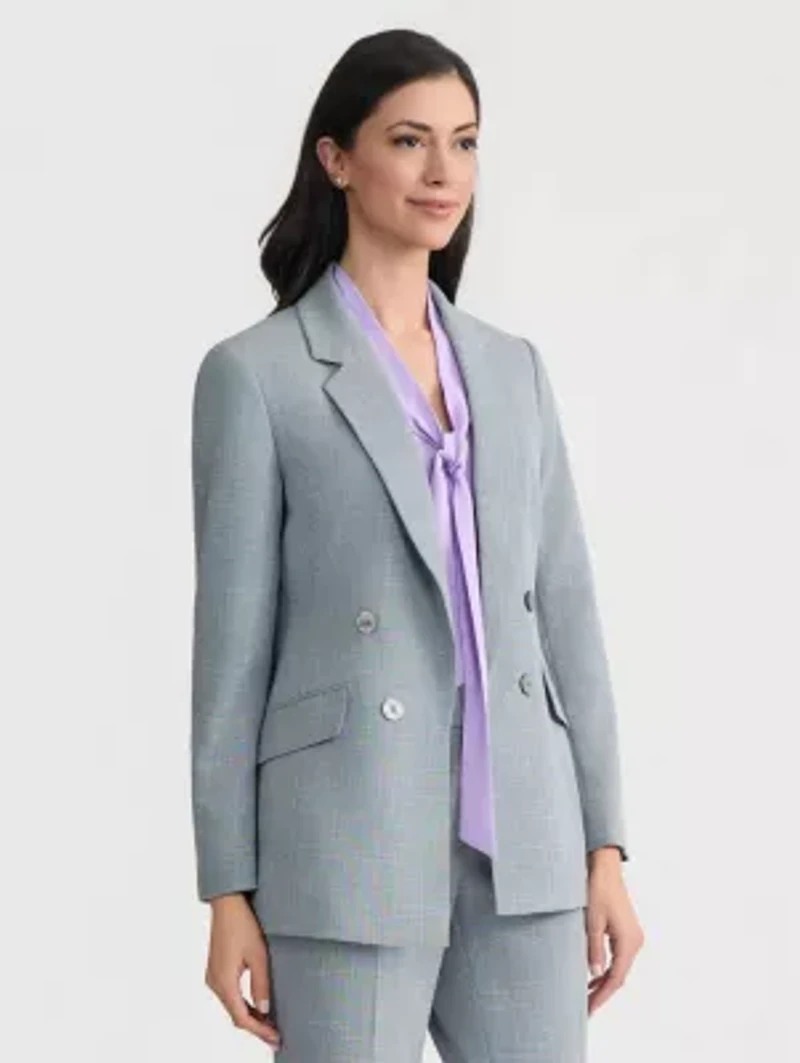 Women's Plaid Faux DB Jacket