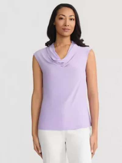 Petite Cowl Neck Knit Top