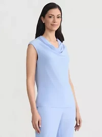 Petite Cowl Neck Knit Top