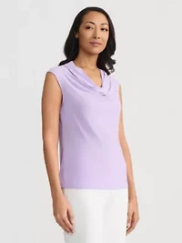 Petite Cowl Neck Knit Top