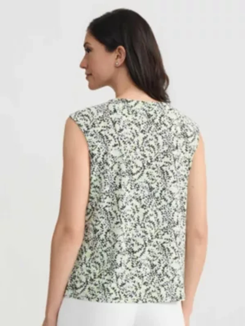 Women's Printed Cap Slv Knit Top