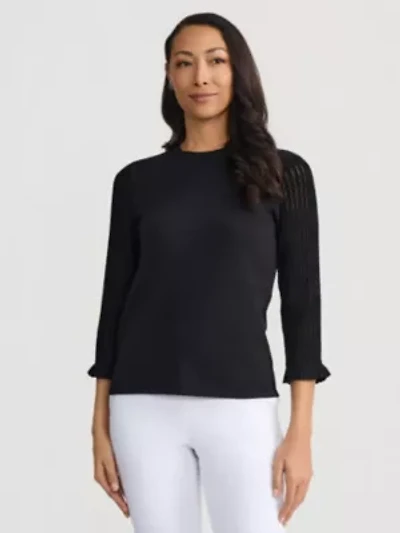 Women's 3/4 Sleeve Texture Stitch Sweater