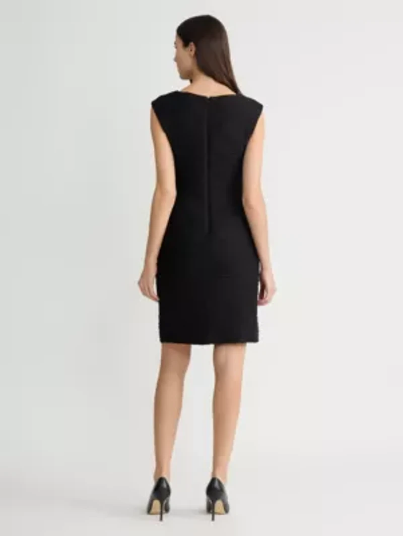 MISSY WAVE KNIT SHEATH DRESS