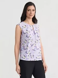 Women's Brushstroke Print Knit Top