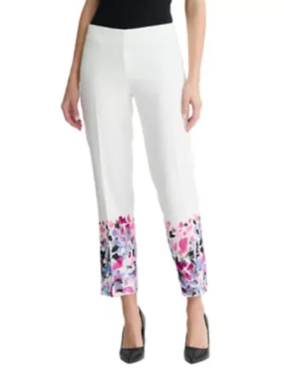 PETITE AVA PRINTED FLORAL STRAIGHT LEG PANT