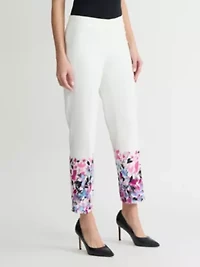 PETITE AVA PRINTED FLORAL STRAIGHT LEG PANT