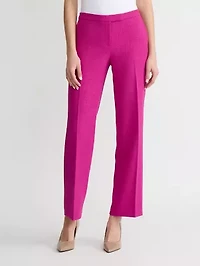 MISSY MELANGE CREPE CLAIRE TROUSER LEG PANT