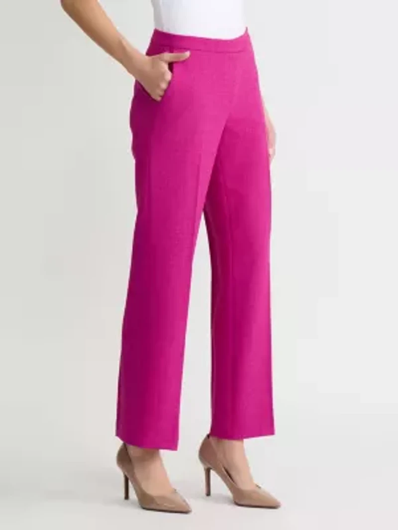 MISSY MELANGE CREPE CLAIRE TROUSER LEG PANT