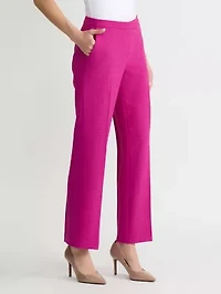 MISSY MELANGE CREPE CLAIRE TROUSER LEG PANT