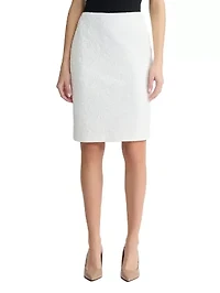 PETITE BONDED LACE SLIM SKIRT