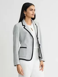 MISSY TWEED 2 BTTN FRAMED JACKET