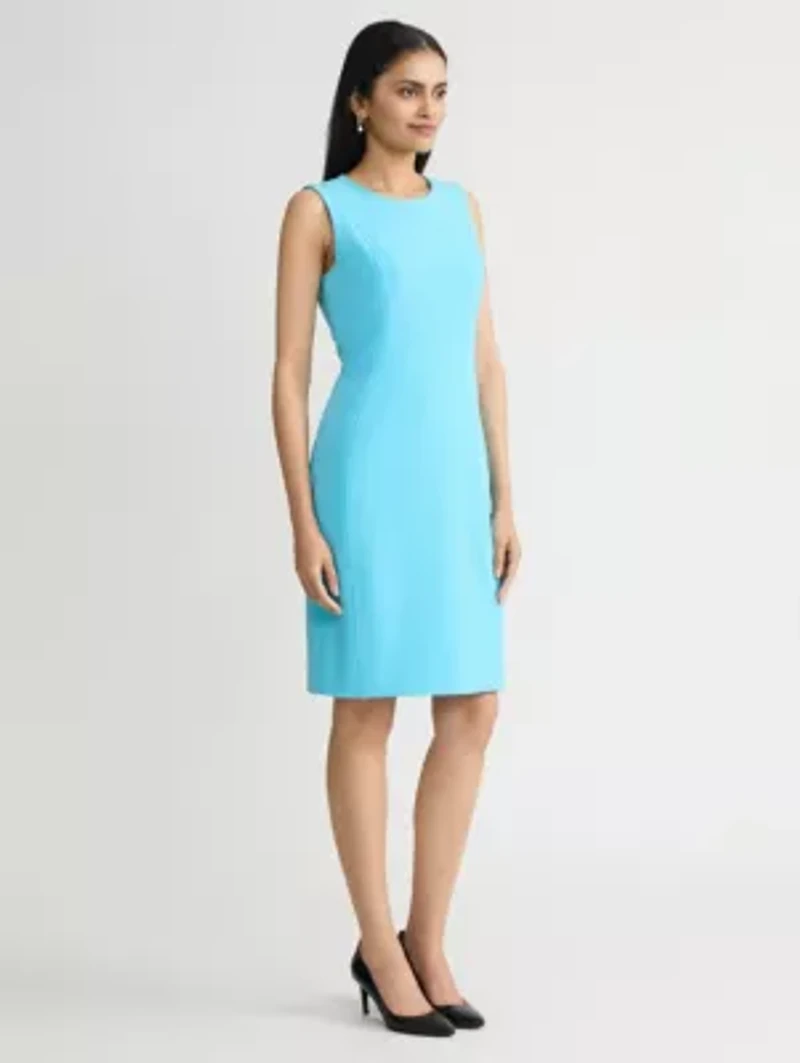 MISSY STRETCH CREPE SHEATH DRESS