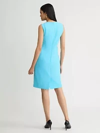 MISSY STRETCH CREPE SHEATH DRESS