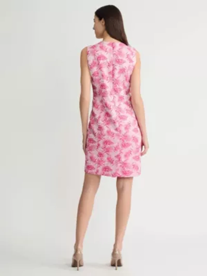 PETITE JACQUARD SHEATH DRESS