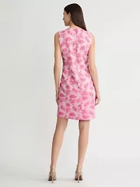 PETITE JACQUARD SHEATH DRESS
