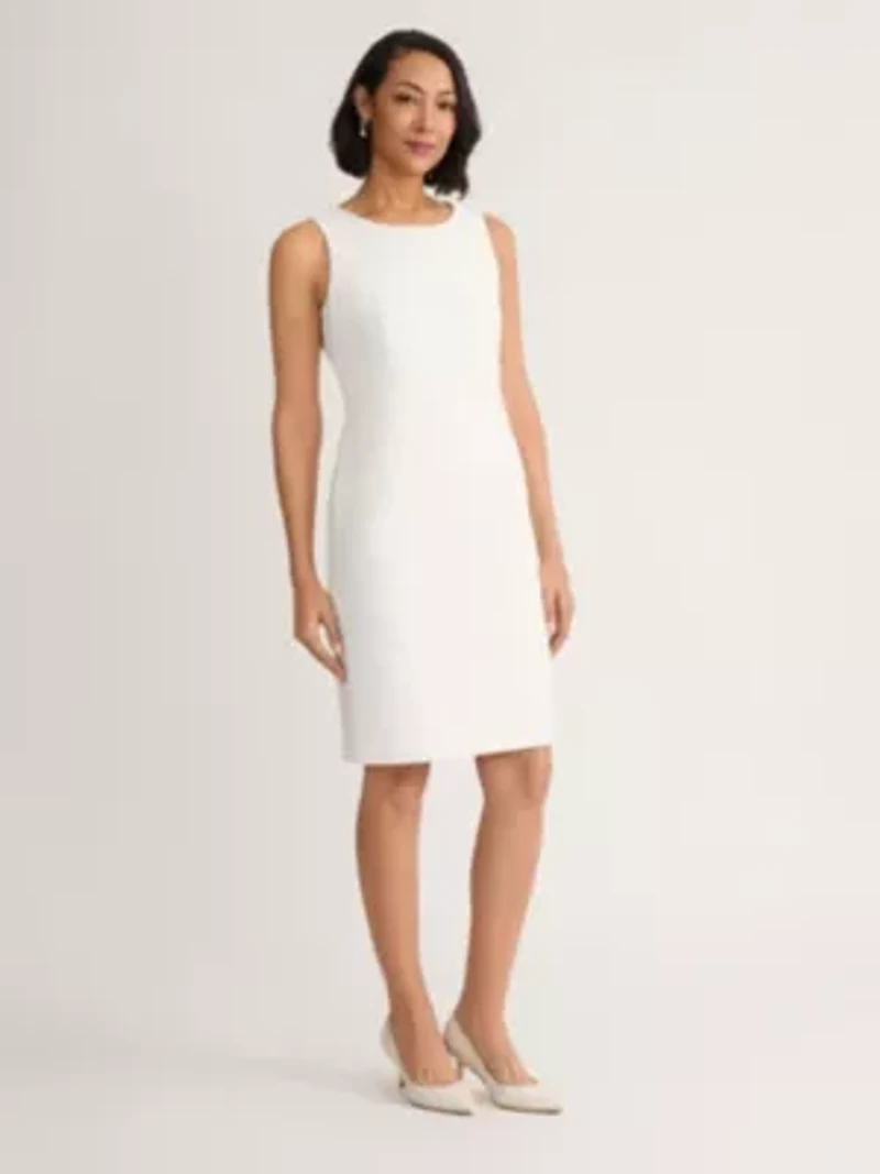 PETITE BONDED LACE SHEATH DRESS