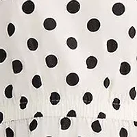 MISSY DOT PRINT COTTON SMOCKED WAIST DRESS
