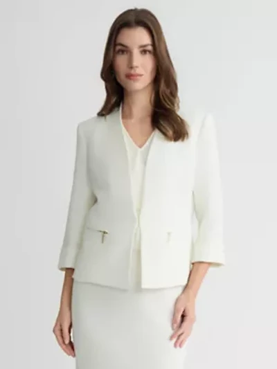 MISSY PEBBLE CREPE CARDIGAN JKT W ZIPPER PKT