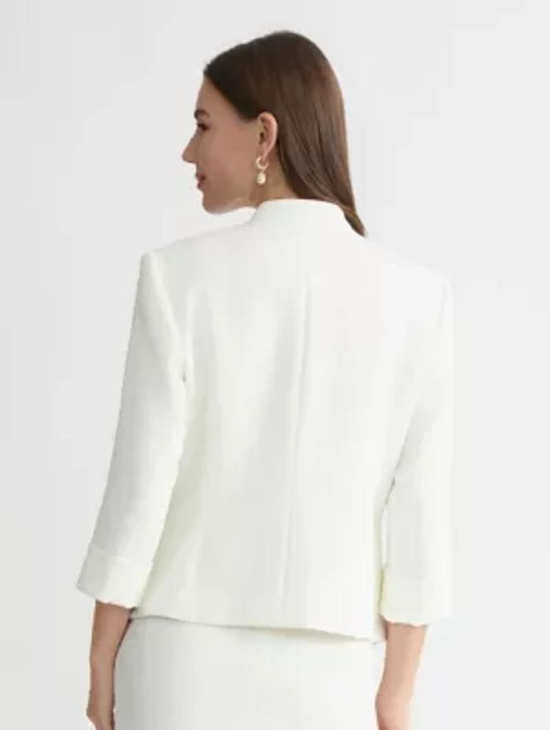 MISSY PEBBLE CREPE CARDIGAN JKT W ZIPPER PKT
