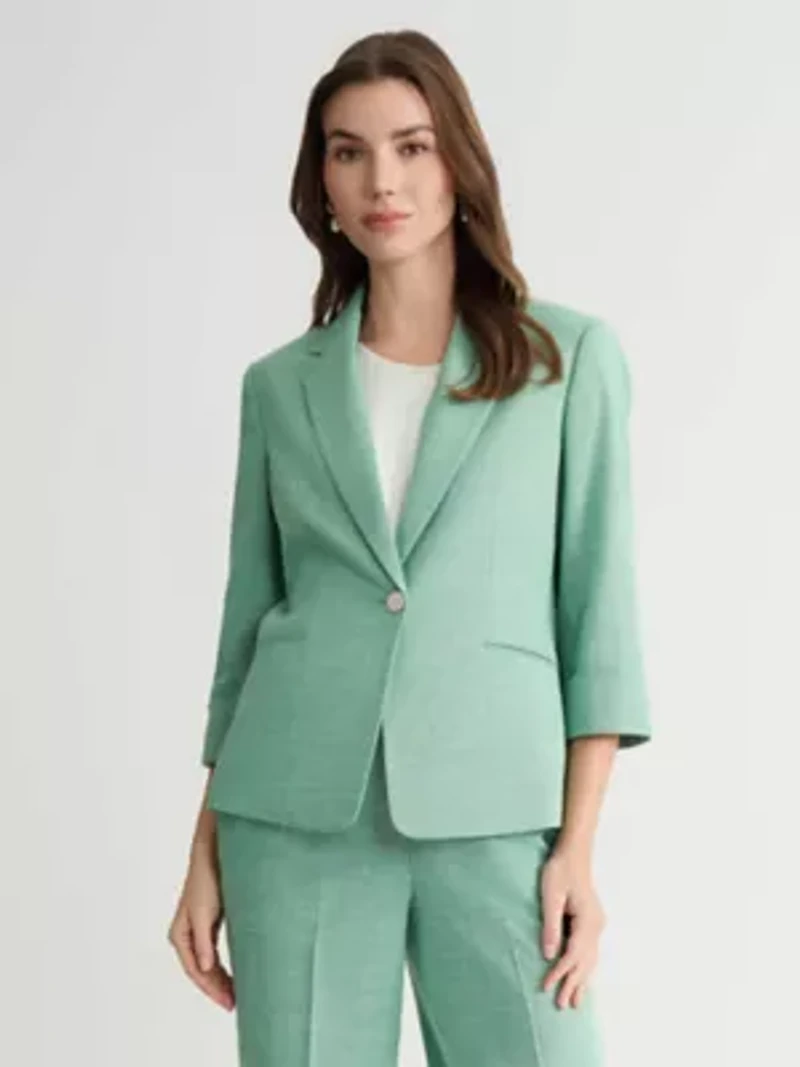 MISSY LINEN CUFF SLV 1 BTTN JKT