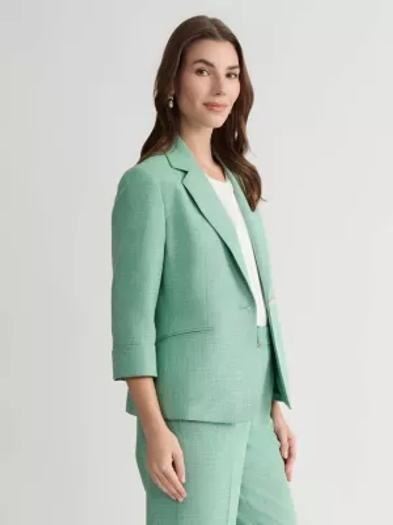 MISSY LINEN CUFF SLV 1 BTTN JKT
