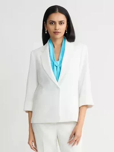 MISSY STRETCH CREPE 1 BTTN CUFF SLV JACKET