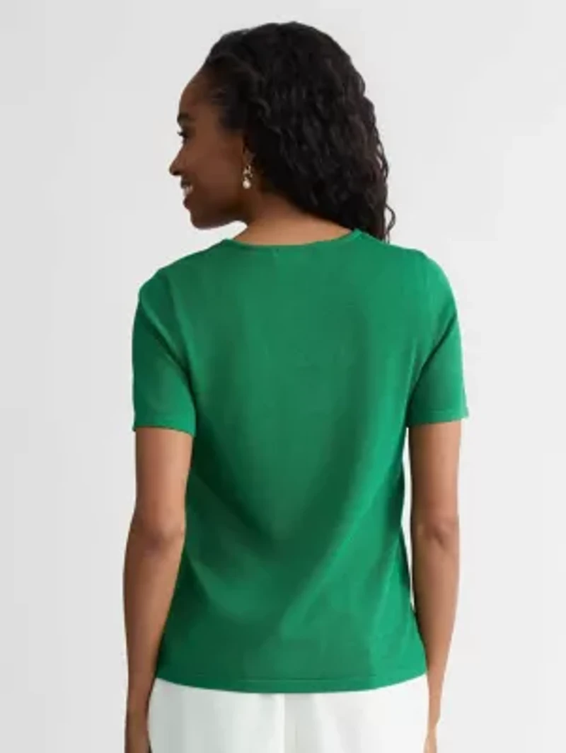 MISSY SHORT SLEEVE PULLOVER SWEATER