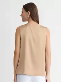 PETITE S/L PLEAT FRONT BLOUSE