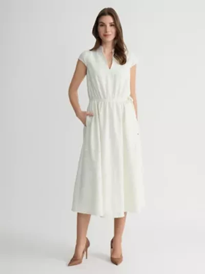 Missy Crochet Drawstring Midi Dress