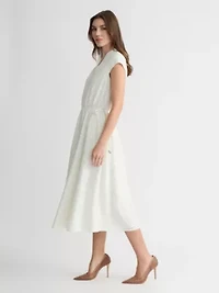 Missy Crochet Drawstring Midi Dress