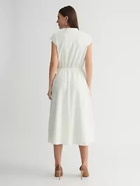 Missy Crochet Drawstring Midi Dress