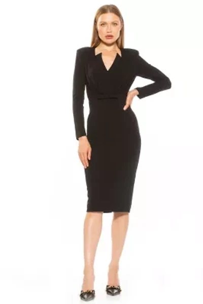Arleth Sheath Dress With Draped V Neck