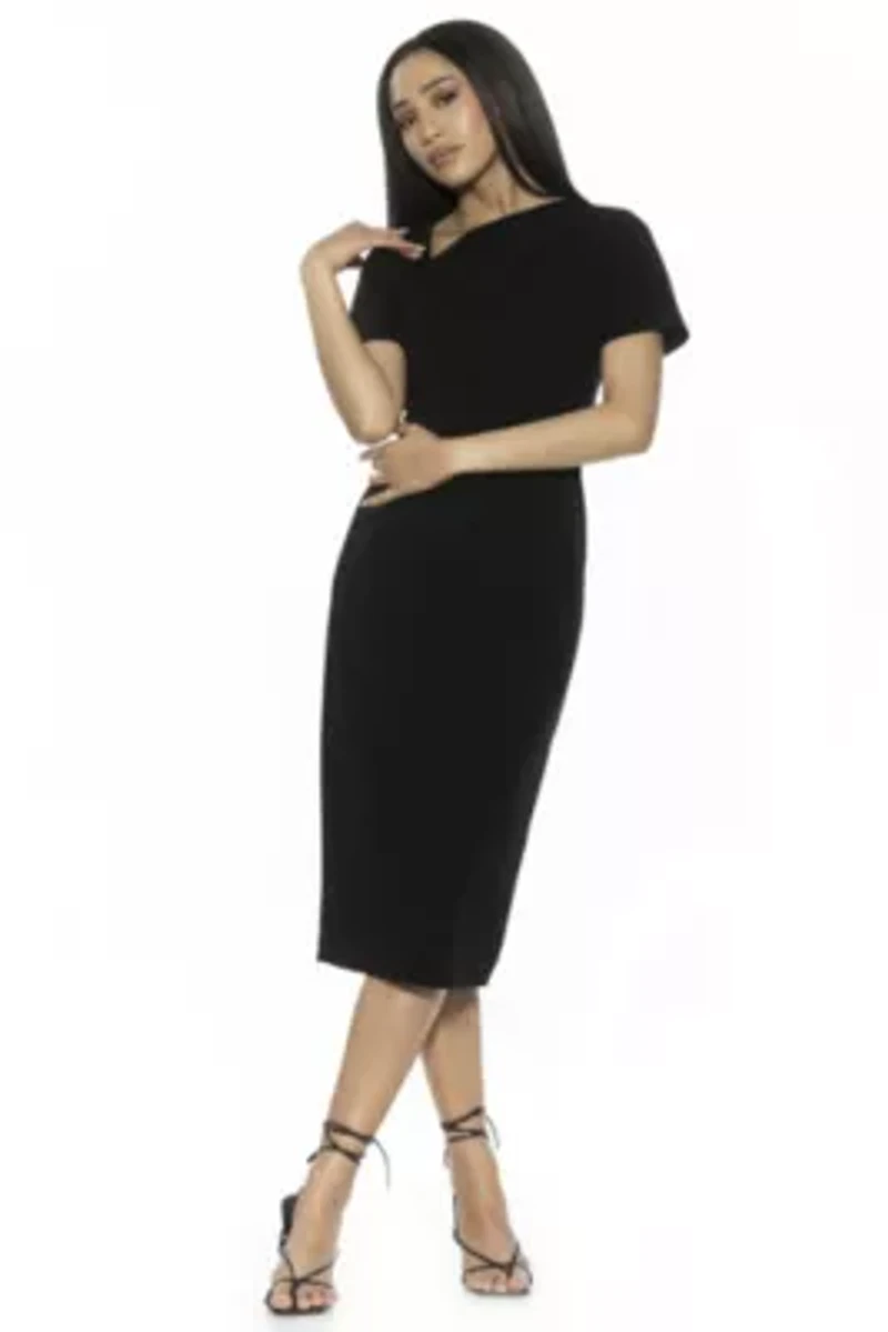 Angelica Asymmetric Sheath Dress