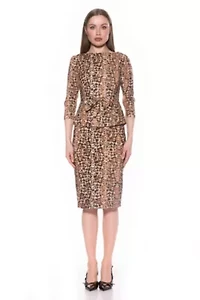 Joyce Crewneck Sheath Midi Dress
