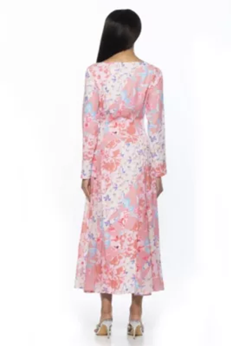 Elodie Crewneck Long Sleeve Midi Dress