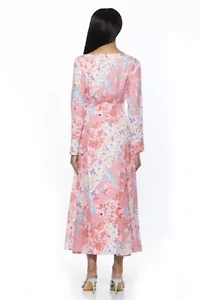 Elodie Crewneck Long Sleeve Midi Dress