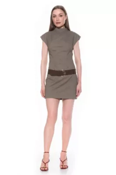 Em Cap Sleeve Belted Mini Dress